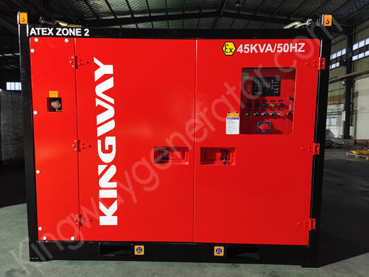30KVA Kingway ATEX Zone 2 Compact Silent Explosion Proof Diesel Generator With DNV Lifting Frame