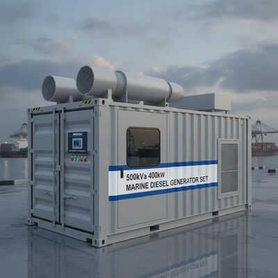 500kVA 400kW Containerized Soundproof Marine Diesel Generator Set with Deepsea ATS Smart Controller