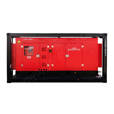 ATEX zone II 25kva/20kw 3 phase diesel generator genset with DNV 2.7-1 skid frame zone 2 ex-proof diesel generator