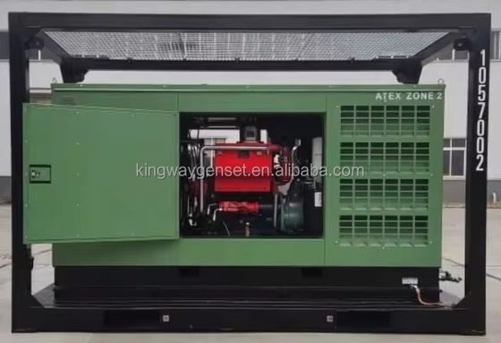 3phase DNVGL 2.7-1 skid frame ATEX certification 260 CFM 425CFM onshore offshore platform explosion proof air compressor