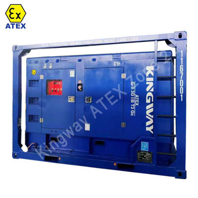 Mining use hazardous area ATEX certification 500kw 625kva zone2 explosion proof diesel generator set DNVBV LR 2.7-1 skid frame