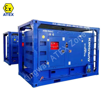 OEM Customized ATEX 3phase 200kw zone2 explosion proof diesel generator set DNVGL 2.7-1 skid frame platform service engine