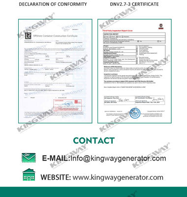 Offshore platform ATEX Zone 2 32kw 40kva zone1 explosion proof diesel generator set DNVGL 2.7-1lifting frame