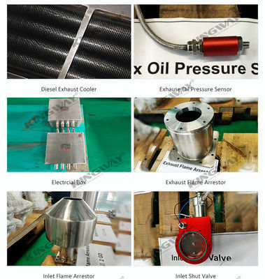 ZONE 2 ex-proof diesel engine ATEX Certified generator, water pump and air-comperssor with DNV 2.7-1 lifting frame