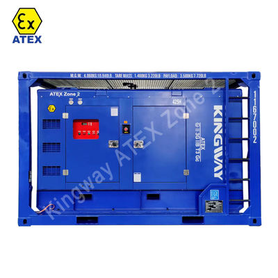 Atex Zone 1 Zone 2  Explosion Proof  375cfm  air compressor with DNV2.7-1 lifting frame and flame arrestor for oil &amp; gas  fields