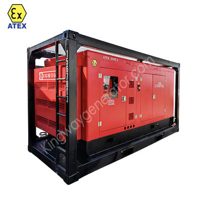 Atex Zone 1 Zone 2  Explosion Proof  375cfm  air compressor with DNV2.7-1 lifting frame and flame arrestor for oil &amp; gas  fields