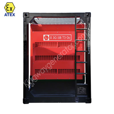 Atex Zone 1 Zone 2  Explosion Proof  375cfm  air compressor with DNV2.7-1 lifting frame and flame arrestor for oil &amp; gas  fields