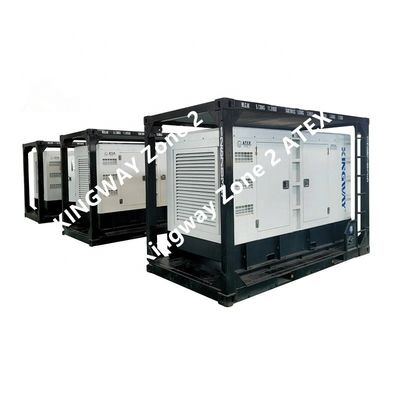ATEX certification3phase DNVGL 2.7-1 skid frame 120kw 150kva onshore offshore platform zone 2 generator