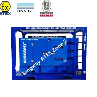 ATEX certification3phase DNVGL 2.7-1 skid frame 120kw 150kva onshore offshore platform zone 2 generator