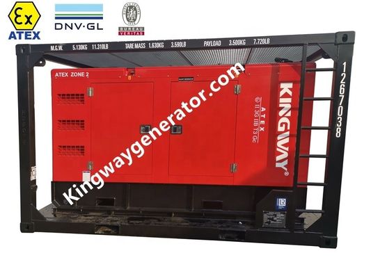 ATEX certification3phase DNVGL 2.7-1 skid frame 120kw 150kva onshore offshore platform zone 2 generator