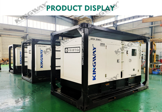 60KVA ATEX Zone 2 Equipment Silent Diesel Generator Set With Offshore Lifting Frame