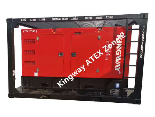 ATEX Certified Zone 2 60KVA Silent Diesel Generator Set Integrated Lifting Frame