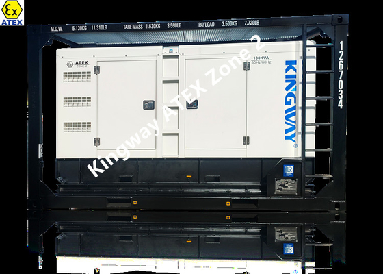 ATEX Certified Zone 2 60KVA Silent Diesel Generator Set Integrated Lifting Frame