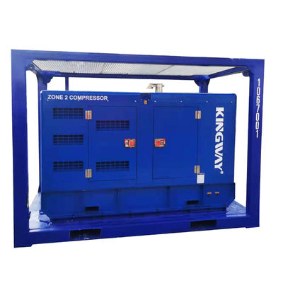 3phase DNVGL 2.7-1 skid frame ATEX certification 260 CFM 425CFM onshore offshore platform explosion proof air compressor